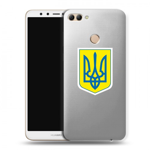 Полупрозрачный дизайнерский пластиковый чехол для Huawei Y9 (2018) Флаг Украины