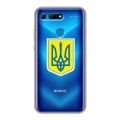 Полупрозрачный дизайнерский силиконовый чехол для Huawei Honor View 20 Флаг Украины