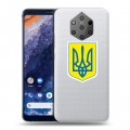 Полупрозрачный дизайнерский пластиковый чехол для Nokia 9 PureView Флаг Украины