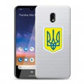 Полупрозрачный дизайнерский силиконовый чехол для Nokia 2.2 Флаг Украины