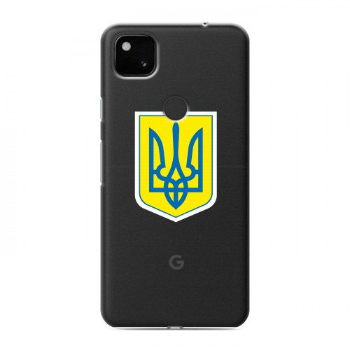 Полупрозрачный дизайнерский пластиковый чехол для Google Pixel 4a Флаг Украины