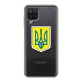 Полупрозрачный дизайнерский пластиковый чехол для Samsung Galaxy A12 Флаг Украины