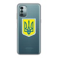 Полупрозрачный дизайнерский пластиковый чехол для Nokia G11 Флаг Украины