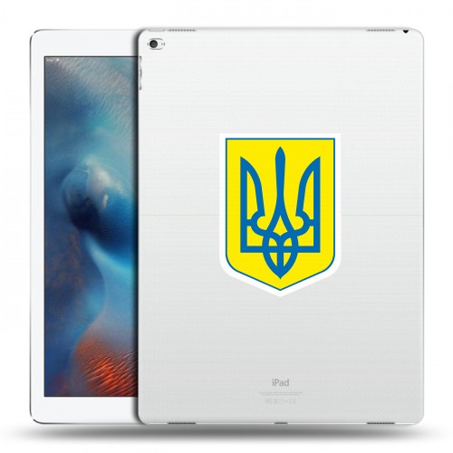 Полупрозрачный дизайнерский пластиковый чехол для Ipad Pro Флаг Украины