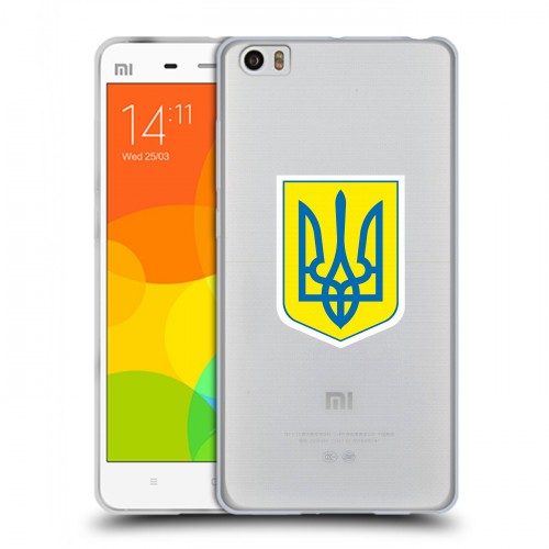 Полупрозрачный дизайнерский силиконовый чехол для Xiaomi Mi Note Флаг Украины