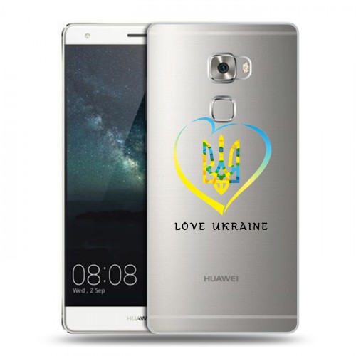Полупрозрачный дизайнерский пластиковый чехол для Huawei Mate S Флаг Украины