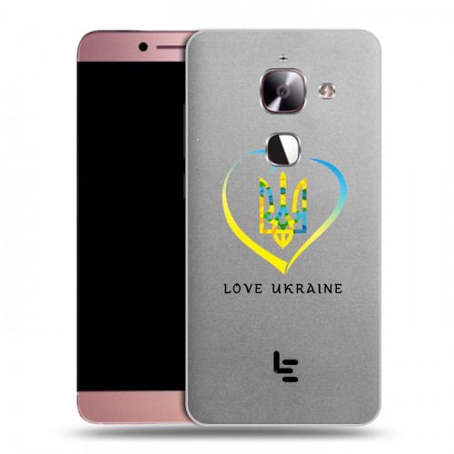 Полупрозрачный дизайнерский пластиковый чехол для LeEco Le 2 Флаг Украины