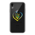 Полупрозрачный дизайнерский пластиковый чехол для Iphone Xr Флаг Украины