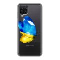 Полупрозрачный дизайнерский пластиковый чехол для Samsung Galaxy A12 Флаг Украины