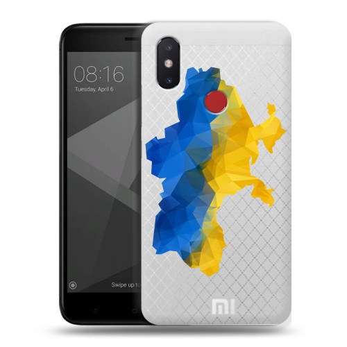 Полупрозрачный дизайнерский силиконовый чехол для Xiaomi Mi8 SE Флаг Украины