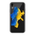 Полупрозрачный дизайнерский пластиковый чехол для Iphone Xr Флаг Украины