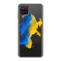 Полупрозрачный дизайнерский пластиковый чехол для Samsung Galaxy A12 Флаг Украины