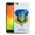 Полупрозрачный дизайнерский пластиковый чехол для Xiaomi Mi4i Флаг Украины