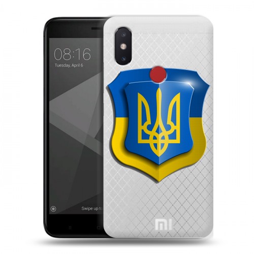 Полупрозрачный дизайнерский силиконовый чехол для Xiaomi Mi8 SE Флаг Украины