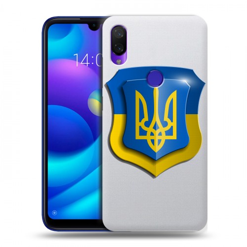 Полупрозрачный дизайнерский пластиковый чехол для Xiaomi Mi Play Флаг Украины