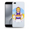 Полупрозрачный дизайнерский пластиковый чехол для Xiaomi Mi5C Флаг Украины