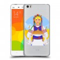 Полупрозрачный дизайнерский силиконовый чехол для Xiaomi Mi Note Флаг Украины