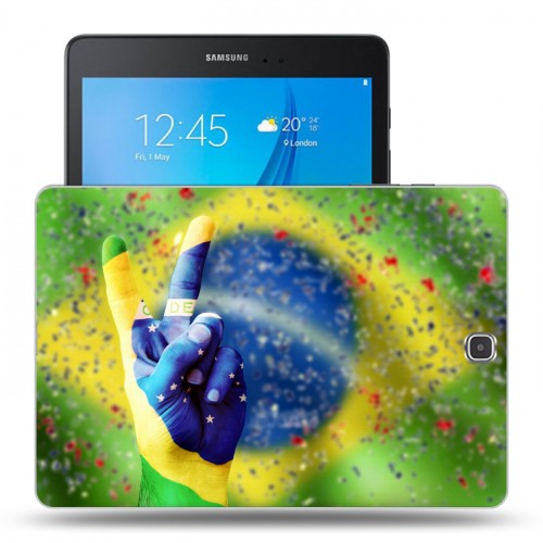 Дизайнерский силиконовый чехол для Samsung Galaxy Tab A 9.7 флаг Бразилии