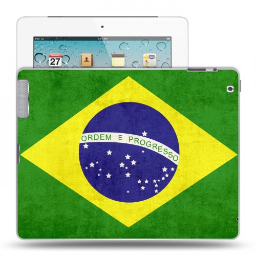 Дизайнерский пластиковый чехол для Ipad 2/3/4 флаг Бразилии
