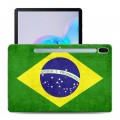 Дизайнерский силиконовый чехол для Samsung Galaxy Tab S6 флаг Бразилии