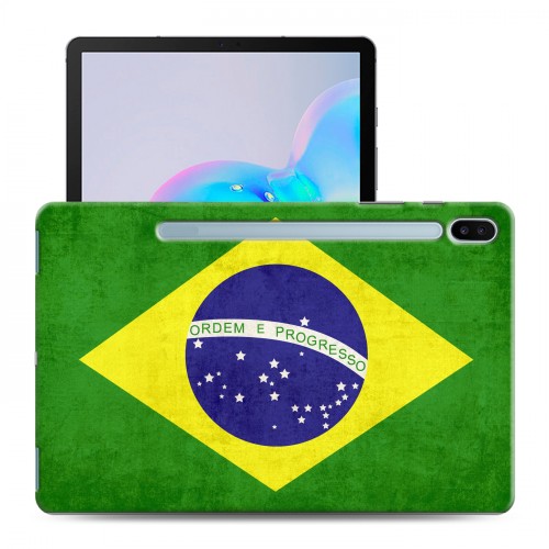Дизайнерский силиконовый чехол для Samsung Galaxy Tab S6 флаг Бразилии