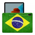 Дизайнерский силиконовый чехол для Samsung Galaxy Tab S7 флаг Бразилии
