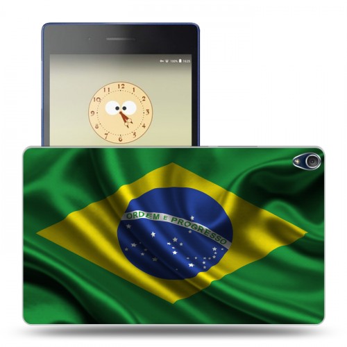Дизайнерский силиконовый чехол для Lenovo Tab 3 8 Plus флаг Бразилии