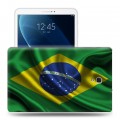 Дизайнерский силиконовый чехол для Samsung Galaxy Tab A 10.5 флаг Бразилии