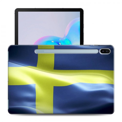 Дизайнерский силиконовый чехол для Samsung Galaxy Tab S6 флаг Швеции