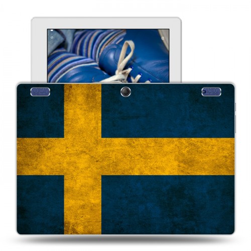 Дизайнерский силиконовый чехол для Lenovo Tab 2 A10-30 флаг Швеции