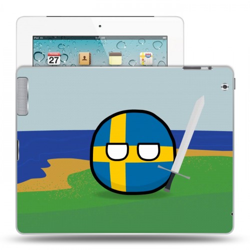 Дизайнерский пластиковый чехол для Ipad 2/3/4 флаг Швеции