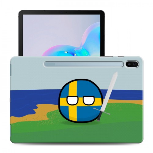 Дизайнерский силиконовый чехол для Samsung Galaxy Tab S6 флаг Швеции