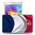 Дизайнерский силиконовый чехол для Samsung Galaxy Tab S 8.4 Флаг Франции
