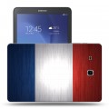 Дизайнерский силиконовый чехол для Samsung Galaxy Tab E 9.6 Флаг Франции