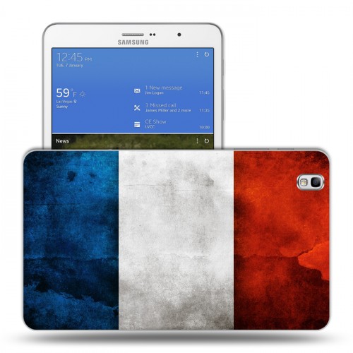 Дизайнерский силиконовый чехол для Samsung Galaxy Tab Pro 8.4 Флаг Франции