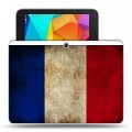 Дизайнерский силиконовый чехол для Samsung Galaxy Tab 4 10.1 Флаг Франции