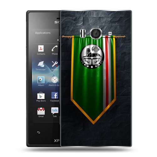 Дизайнерский пластиковый чехол для Sony Xperia acro S флаг Чечни