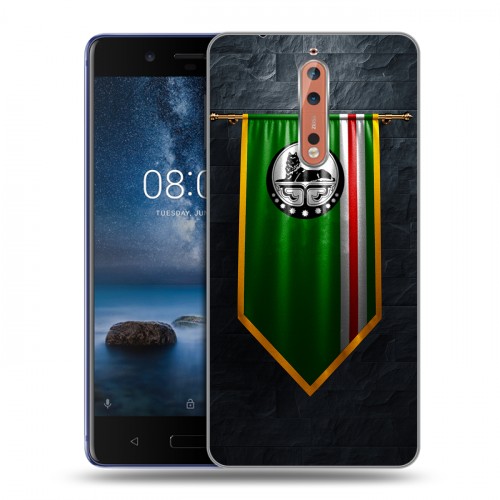 Дизайнерский пластиковый чехол для Nokia 8 флаг Чечни