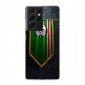 Дизайнерский пластиковый чехол для Samsung Galaxy S21 Ultra флаг Чечни