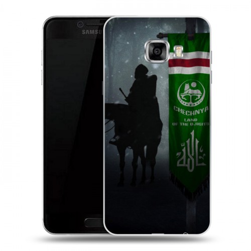 Дизайнерский пластиковый чехол для Samsung Galaxy C5 флаг Чечни