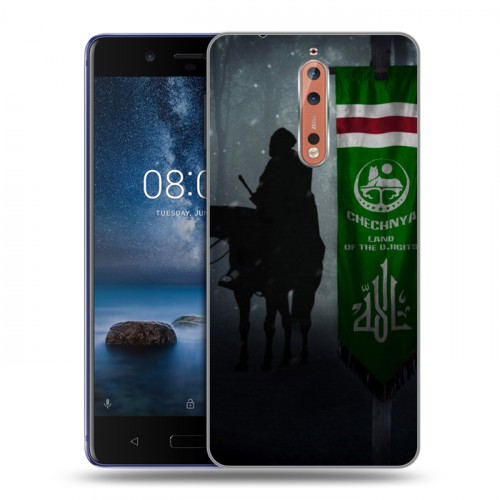 Дизайнерский пластиковый чехол для Nokia 8 флаг Чечни