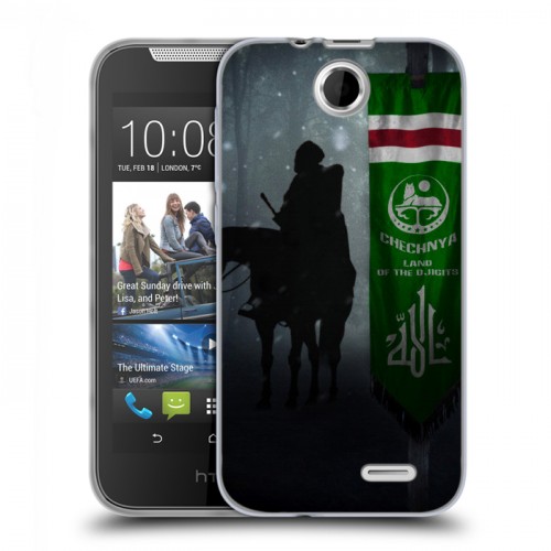 Дизайнерский силиконовый чехол для HTC Desire 310 флаг Чечни