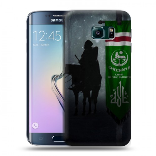 Дизайнерский пластиковый чехол для Samsung Galaxy S6 Edge флаг Чечни