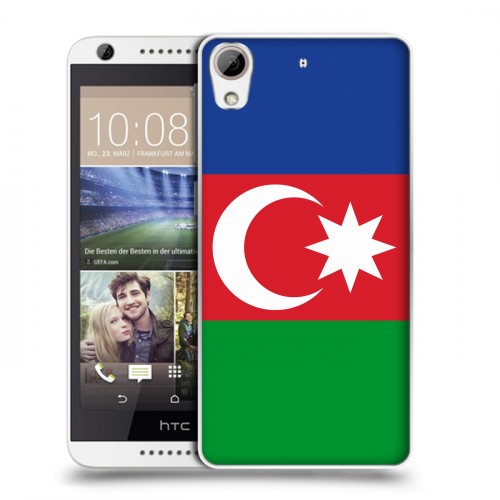 Дизайнерский пластиковый чехол для HTC Desire 626 Флаг Азербайджана