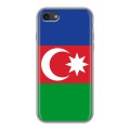Дизайнерский силиконовый с усиленными углами чехол для Iphone 7 Флаг Азербайджана