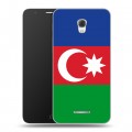 Дизайнерский пластиковый чехол для Alcatel Pop 4 Plus Флаг Азербайджана