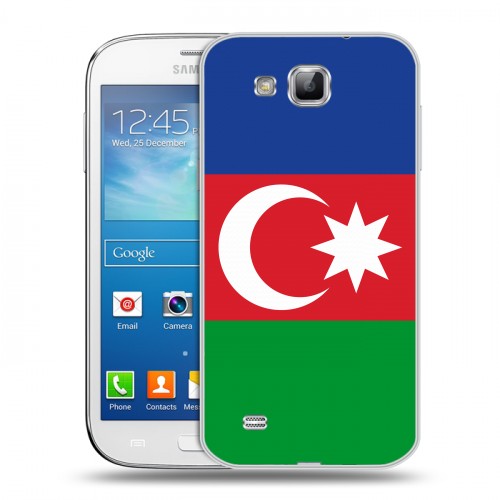 Дизайнерский пластиковый чехол для Samsung Galaxy Premier Флаг Азербайджана