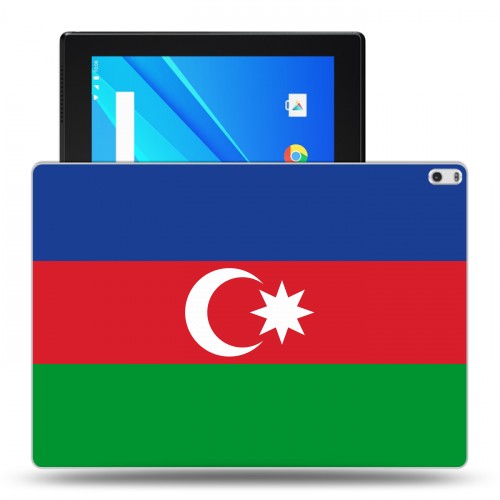 Дизайнерский силиконовый чехол для Lenovo Tab 4 10 Plus Флаг Азербайджана