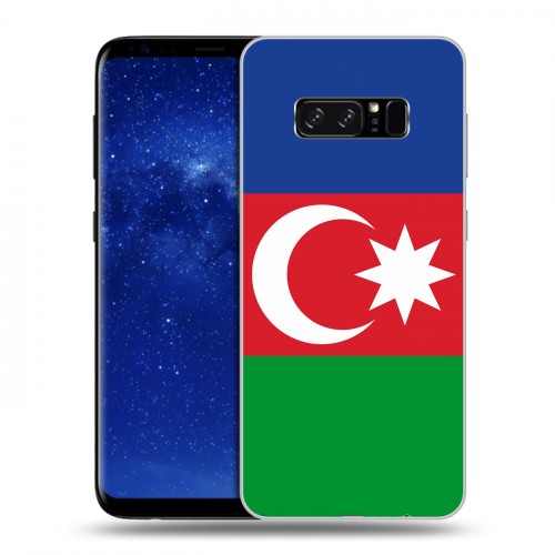 Дизайнерский силиконовый чехол для Samsung Galaxy Note 8 Флаг Азербайджана