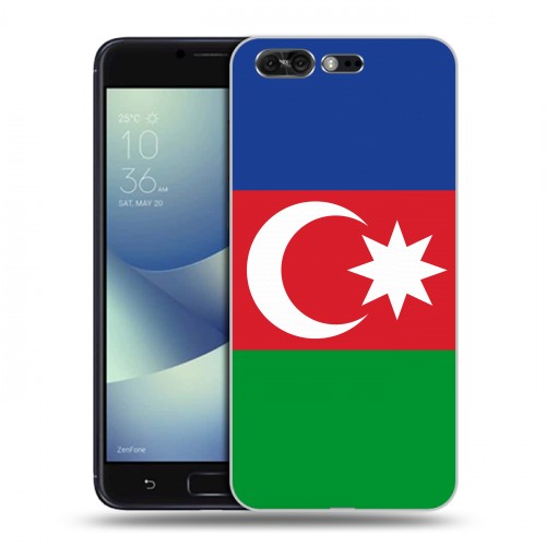 Дизайнерский пластиковый чехол для ASUS ZenFone 4 Pro Флаг Азербайджана